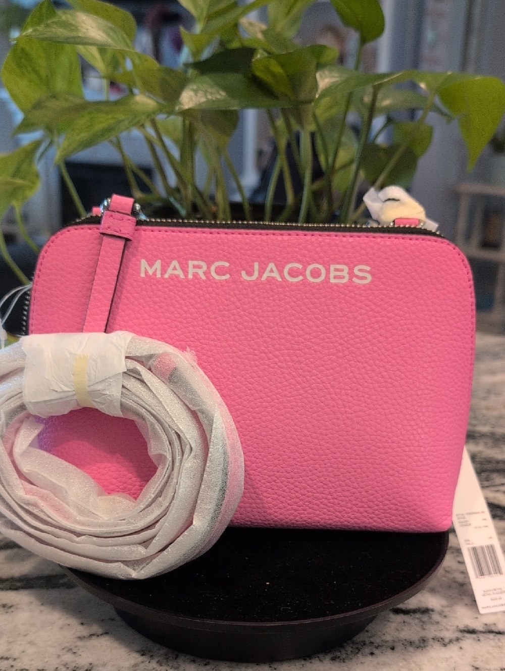 Marc Jacobs Hot Pink Pebbled Leather Crossbody Bag
